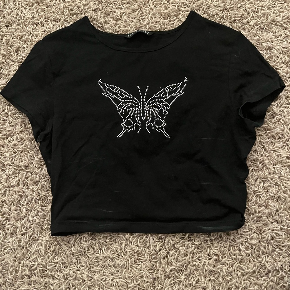 Rhinestone Butterfly Tee